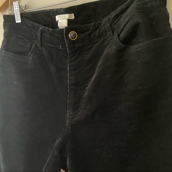 H&M black ankle length corduroy pants Size US12 - Picture 6 of 16